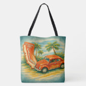 Vintage California-sfeer Tote Bag (Achterkant)