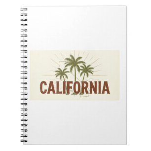 Vintage California sweatshirt   Retro palmboomstij Notitieboek