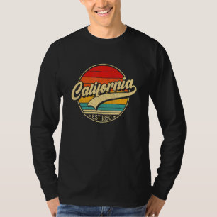 Vintage Californië CA Cali 1850 Retro VS Mannen Vr T-shirt
