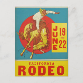 Vintage Californië Rodeo Briefkaart