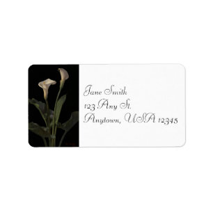 Vintage Calla Lilies Adresetiketten Etiket