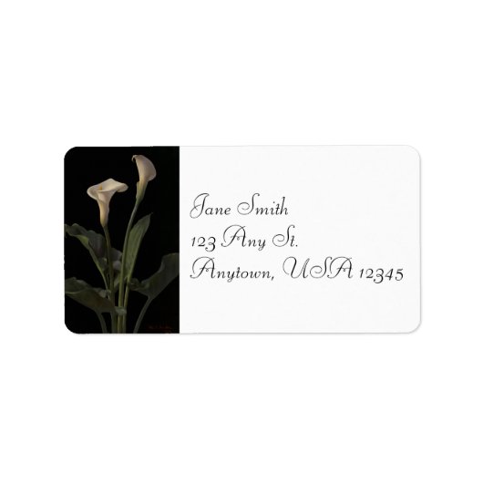 Vintage Calla Lilies Adresetiketten Etiket (Voorkant)