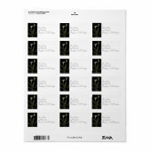 Vintage Calla Lilies Adresetiketten Etiket (Full Sheet)