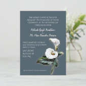 Vintage Calla Lily Wedding Uitnodiging (Staand voorkant)
