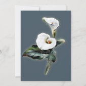 Vintage Calla Lily Wedding Uitnodiging (Achterkant)