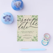 Vintage Calligraphy Eucalyptus budget special day Flyer (Enkel)