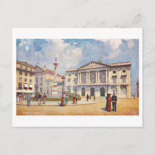 Vintage Camara Municipal in Lissabon, Portugal Briefkaart