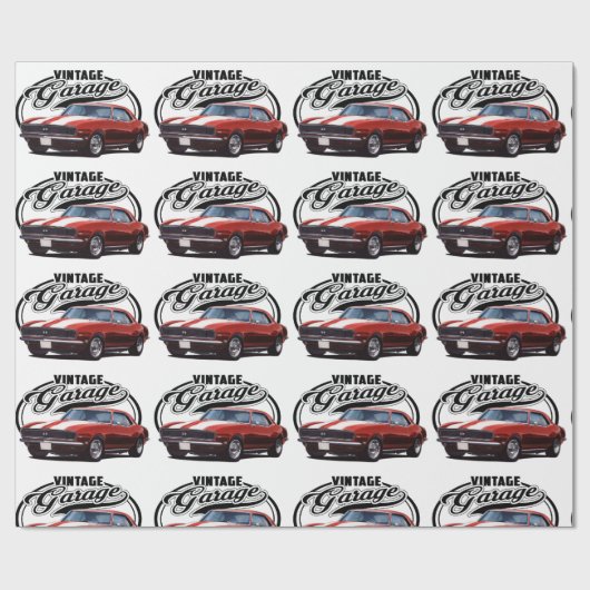 Vintage Camaro Garage Cadeaupapier (Vlak)