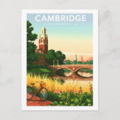 Vintage Cambridge Massachusetts Briefkaart (Voorkant)
