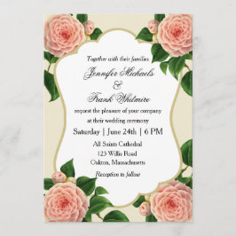 Vintage Camellia Botanisch Kaart