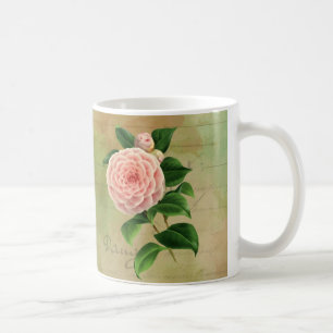 Vintage Camellia French Botanical Koffiemok
