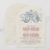 Vintage Cameo Love Wedding Invitation Kaart (Voorkant / Achterkant)
