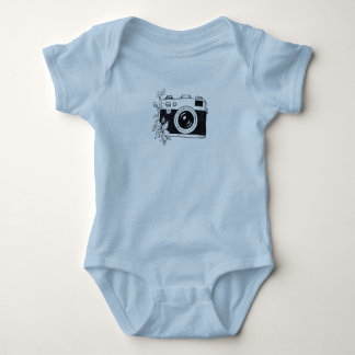 Vintage Camera – Bloemenschets Romper
