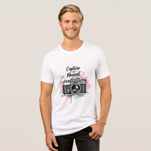 Vintage Camera Capture T-shirt (Voorkant volledig)