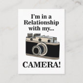 Vintage Camera Funny Photographer  Visitekaartje (Voorkant)
