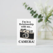 Vintage Camera Grappige Fotograaf Visitekaartje (Staand voorkant)