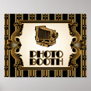 Vintage Camera Jaren '20 Foto Booth Poster