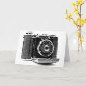 Vintage Camera Kaart (Gele Bloem)