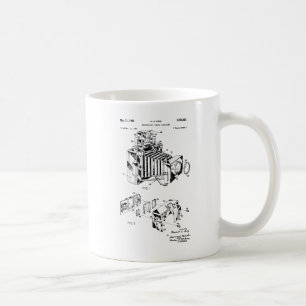 Vintage camera-octrooi-koffieerbuizen, camera-Mokk Koffiemok