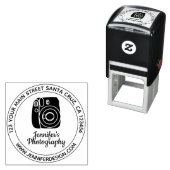Vintage Camera Zelfinktende Stempel (In situ)