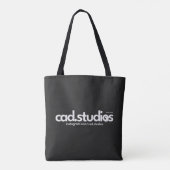 Vintage Camera Zwart Tote Bag (Achterkant)