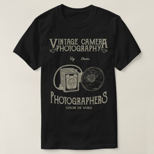 Vintage Camerafotografie T-shirt (Design voorkant)