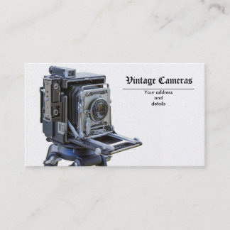 vintage camera's visitekaartje