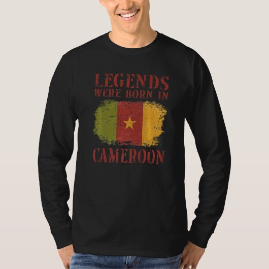 Vintage Cameroonian Flag Cameroon T-shirt (Voorkant)