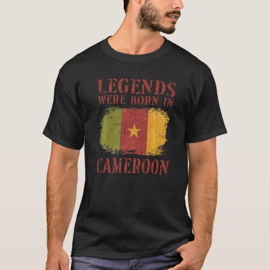 Vintage Cameroonian Flag Cameroon T-shirt (Voorkant)