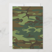 Vintage Camouflage Afscheid Soldaat Kaart (Achterkant)