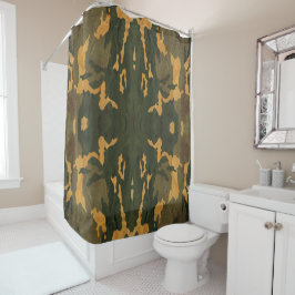 vintage camouflage douchegordijn