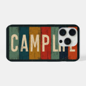 Vintage Camp Life Typography iPhone Hoesje (Achterkant horizontaal)