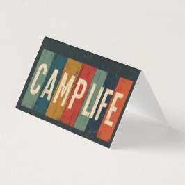 Vintage Camp Life Typography Kaart