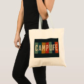 Vintage Camp Life Typography Tote Bag (Voorkant (product))