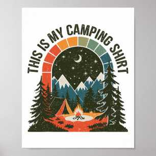 Vintage Camper Dit Is Mijn Camping Wandelkleren W Poster