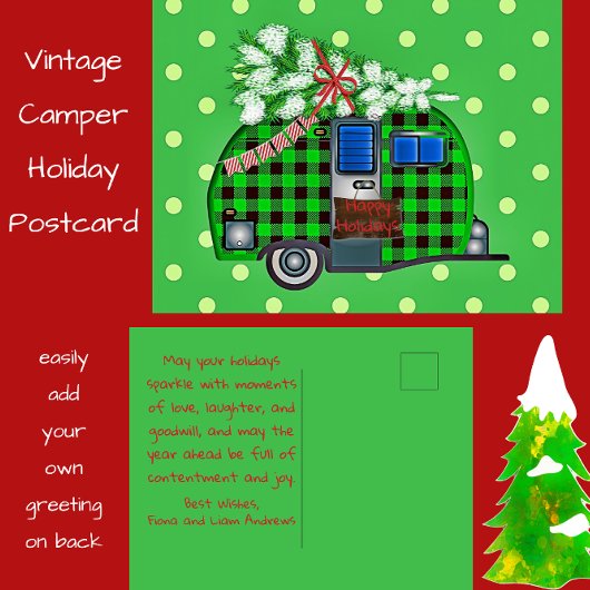 Vintage Camper Holiday Briefkaart