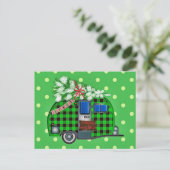 Vintage Camper Holiday Briefkaart (Staand voorkant)