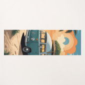 Vintage Camper Van Beach Illustration Yoga Mat (Voorkant (horizontaal))