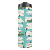 Vintage Campervan Vanlife Trailer Motorhome RV Thermosbeker (Voorkant)