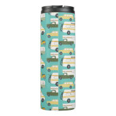 Vintage Campervan Vanlife Trailer Motorhome RV Thermosbeker (Achterkant)