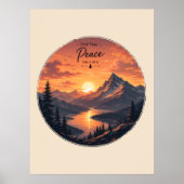 Vintage-campfire-zonsondergangsposter | Rustische  Poster (Voorkant)