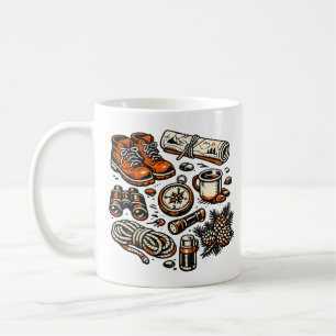 Vintage Camping Essentials Coffee Mug Retro Outd Koffiemok