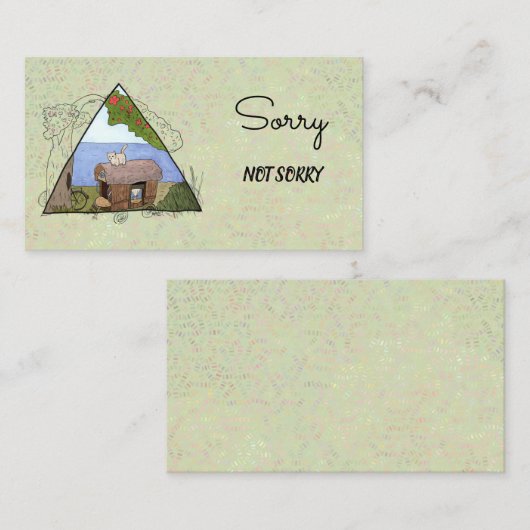 Vintage Camping Visitekaartje (Voorkant / Achterkant)