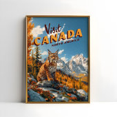 Vintage Canada Lynx Reis Poster