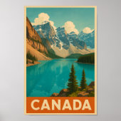 Vintage Canada Mountain Lake Poster (Voorkant)