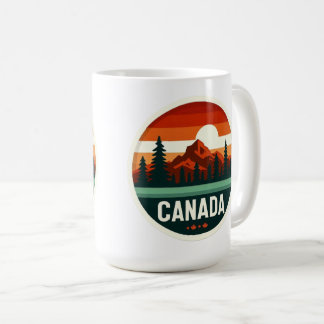 Vintage Canada Retro Berg Reis Badge Sticker Koffiemok