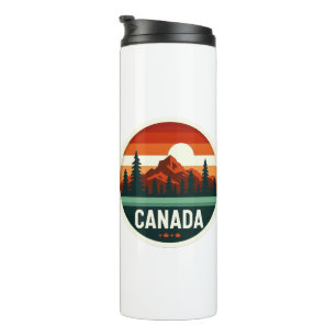 Vintage Canada Retro Berg Reis Badge Sticker Thermosbeker
