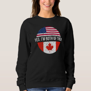 Vintage Canadees Amerikan Ja Ik Ben Allebei Canada Trui