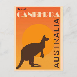 Vintage Canberra Australia Kangaroo Travel Briefkaart