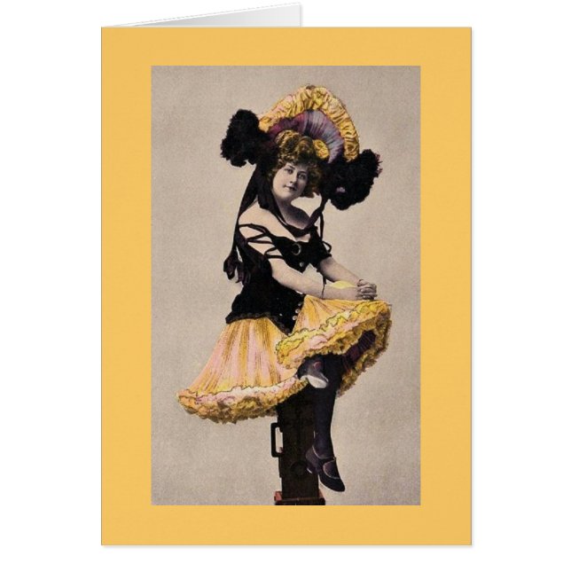 Vintage Cancan Vrouw (Voorkant)